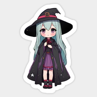 Cute anime witch design Sticker